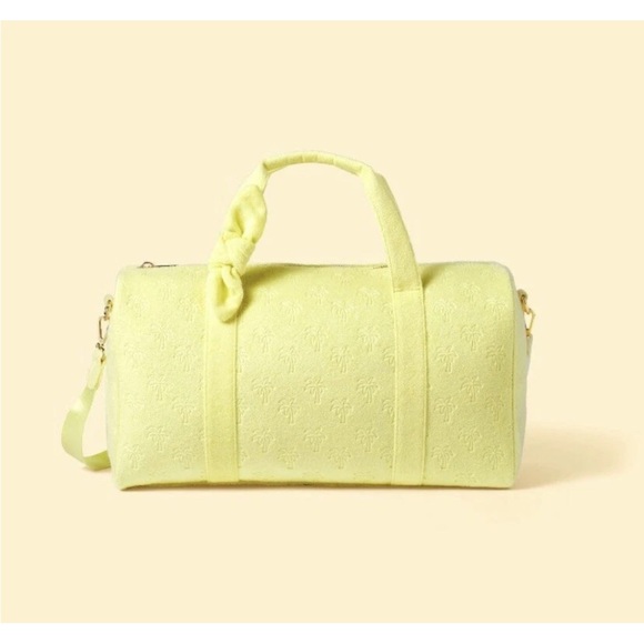 Stoney Clover Lane Handbags - Stoney Clover x Target Yellow Terry Cloth Embossed Palm Tree Duffle Bag Beach